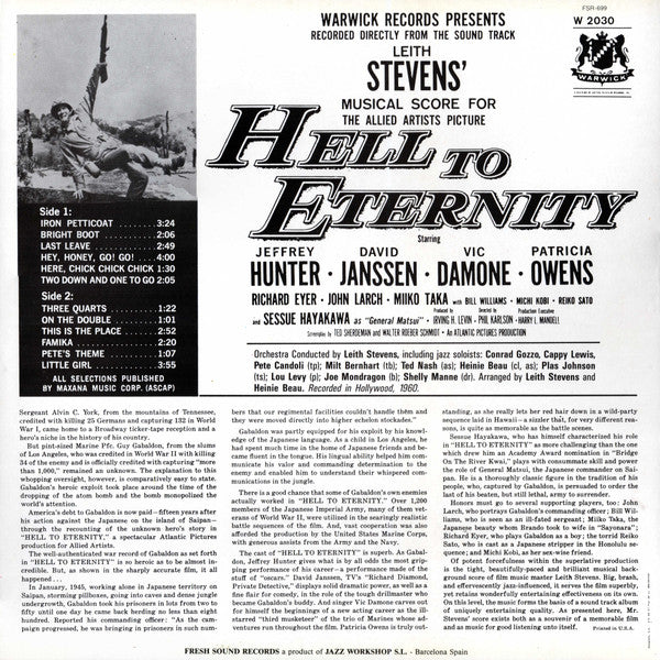 Hell To Eternity (Original Motion Picture Soundtrack)