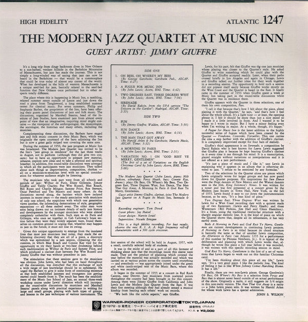 The Modern Jazz Quartet At Music Inn