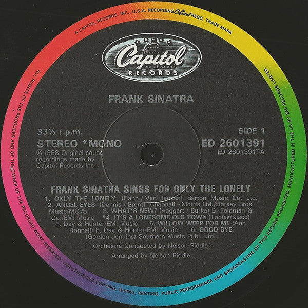 Frank Sinatra Sings For Only The Lonely