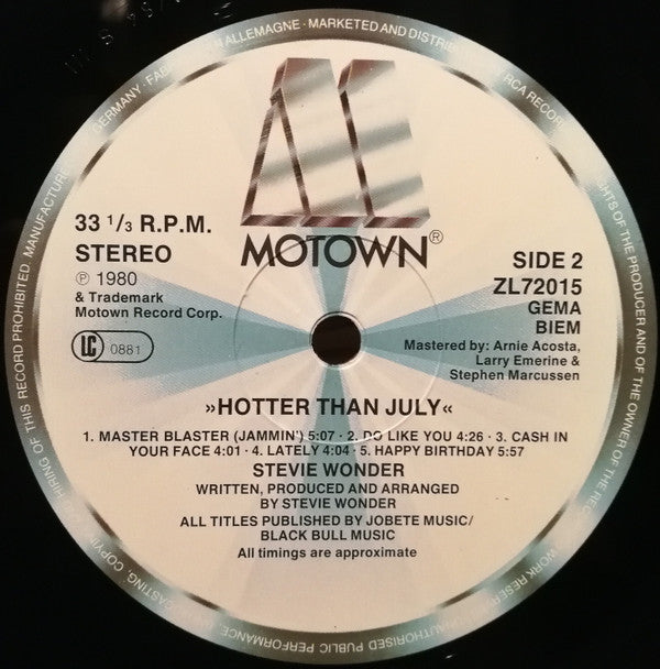 Hotter Than July