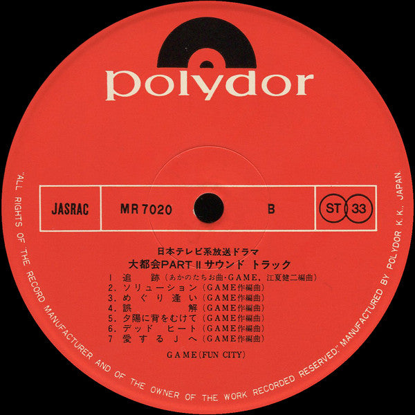 大都会 Part II (サウンド・トラック)