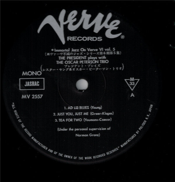 The President Plays With The Oscar Peterson Trio