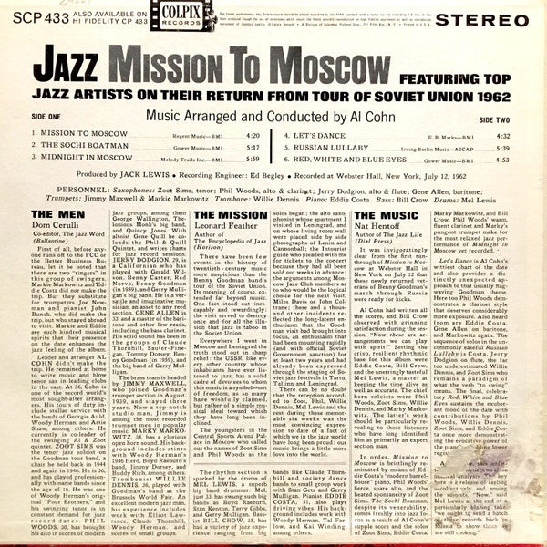 Jazz Mission To Moscow (Featuring Top Jazz Artists On Their Return From Tour Of Soviet Union 1962)