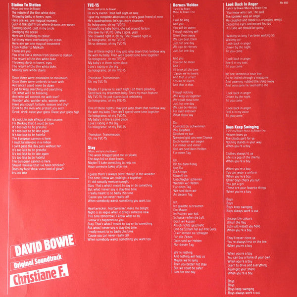 Original Soundtrack From The Film Christiane F.