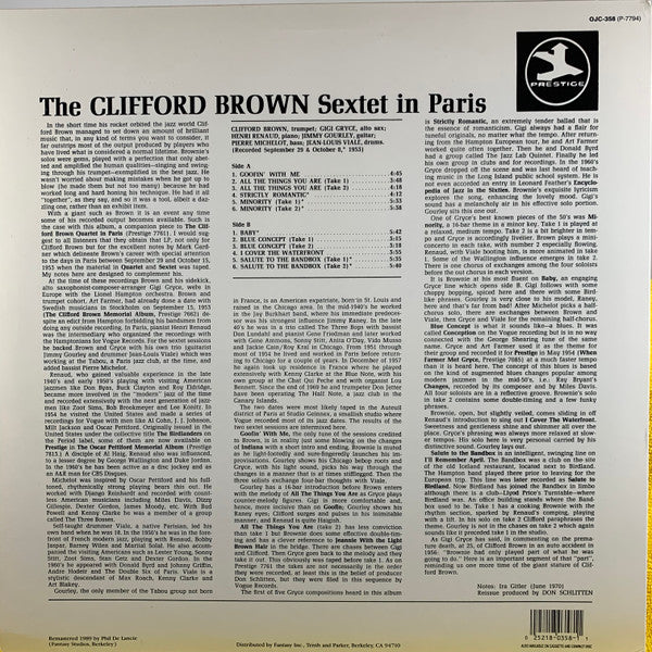 The Clifford Brown Sextet In Paris