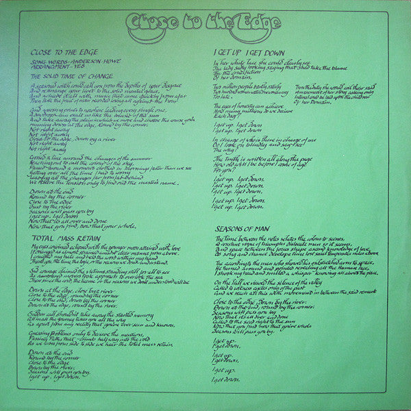 Close To The Edge = 危機