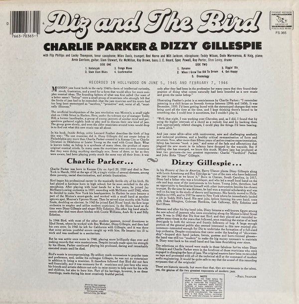 Master Release: Diz And The Bird by Charlie Parker