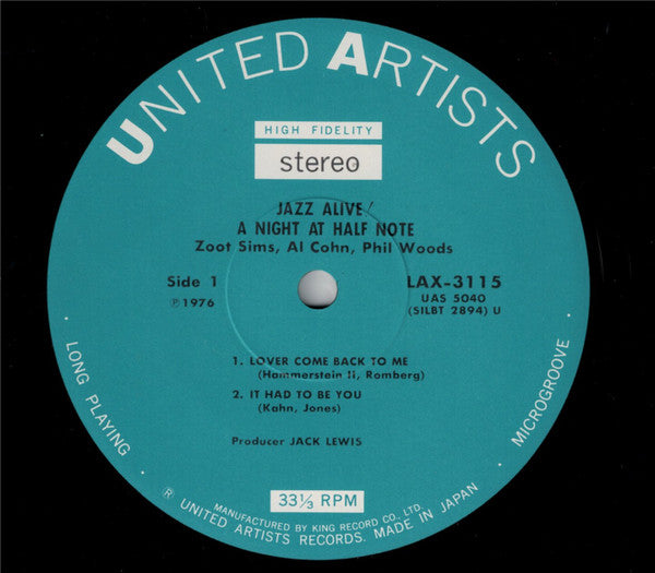 Jazz Alive! A Night At The Half Note