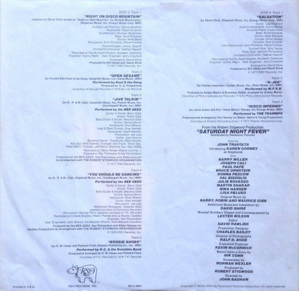 Saturday Night Fever (The Original Movie Sound Track)