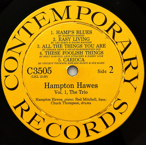 Hampton Hawes Vol. 1: The Trio