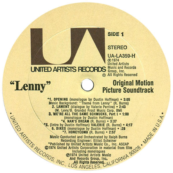 Lenny (Original Motion Picture Soundtrack)