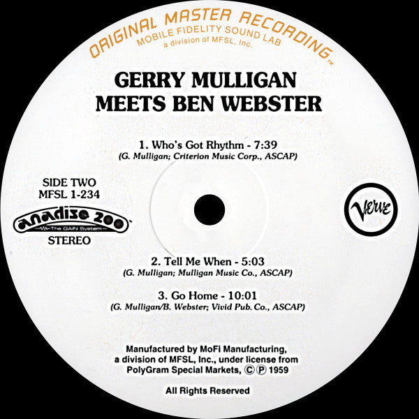 Gerry Mulligan Meets Ben Webster
