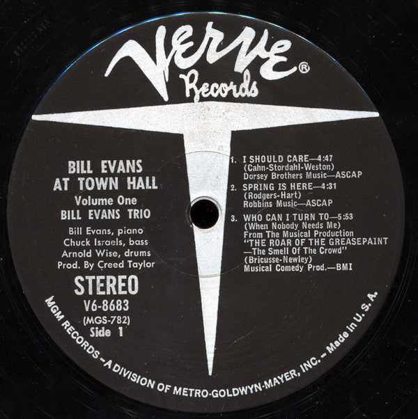 Bill Evans At Town Hall (Volume One)