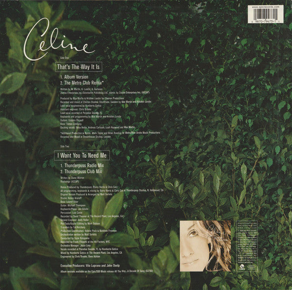 Master Release: That's The Way It Is by Céline Dion