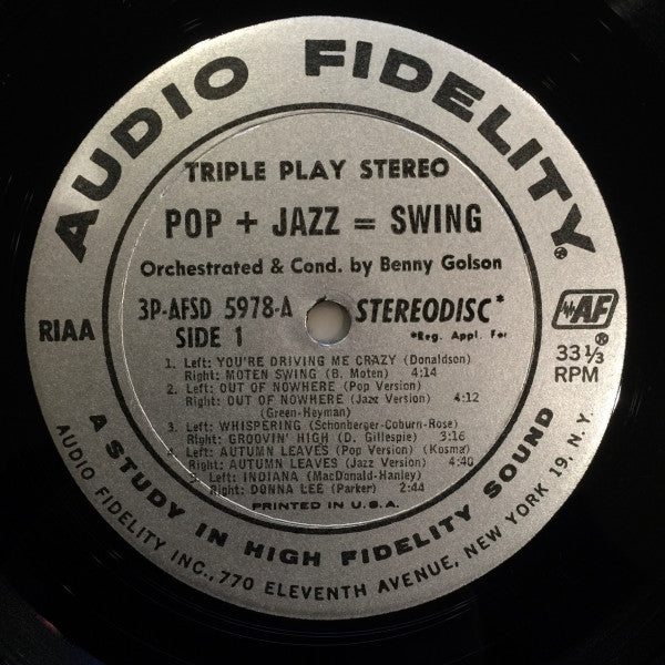 Triple Play Stereo Pop + Jazz = Swing