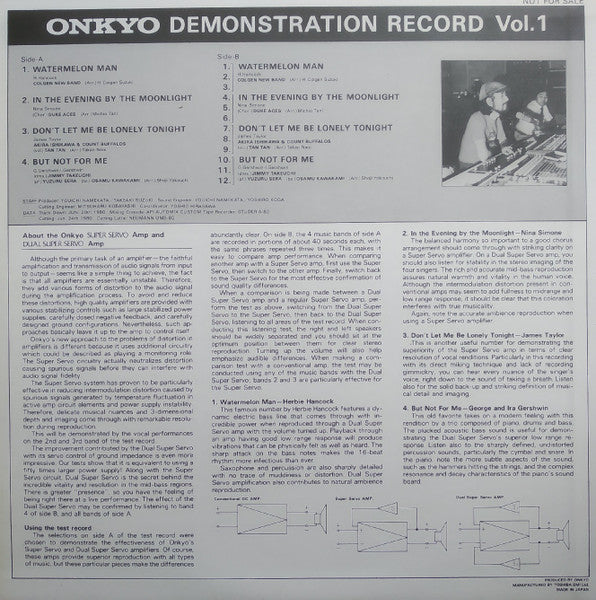 Artistry In Sound - Onkyo Demonstration Record Vol.1