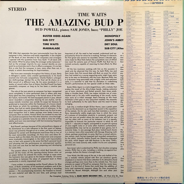 The Amazing Bud Powell, Vol. 4 - Time Waits