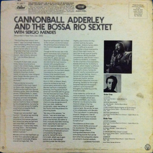 Cannonball Adderley And The Bossa Rio Sextet With Sergio Mendes