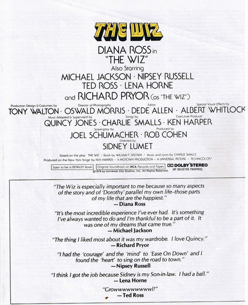 The Wiz (Original Motion Picture Soundtrack)