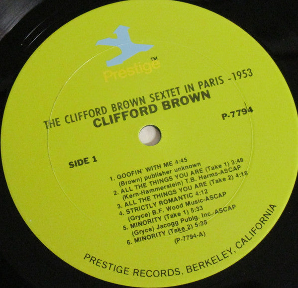 The Clifford Brown Sextet In Paris