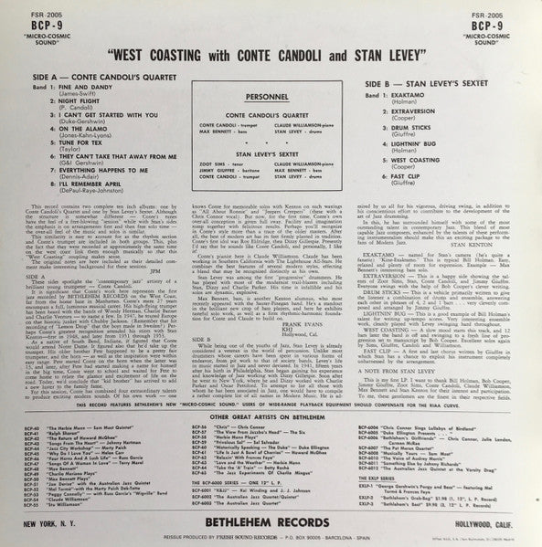 West Coasting With Conte Candoli And Stan Levey (Spanish Reissue)