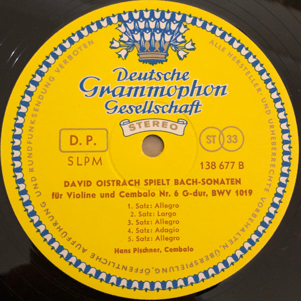 David Oistrakh Plays Bach Sonatas