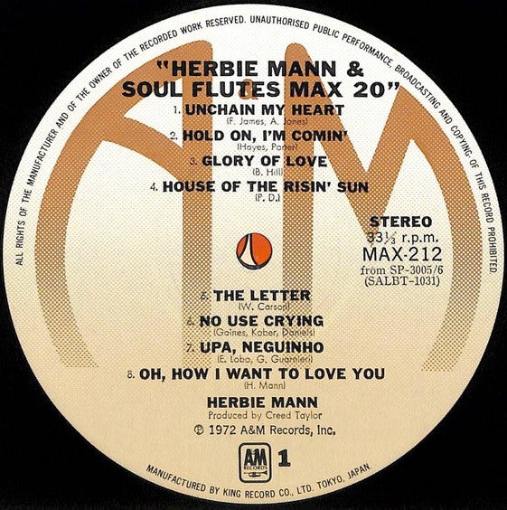 "Herbie Mann & Soul Flutes Max 20"