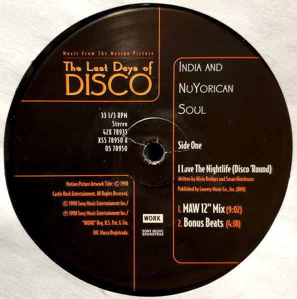 I Love The Nightlife (Disco Round) - 12" Remixes