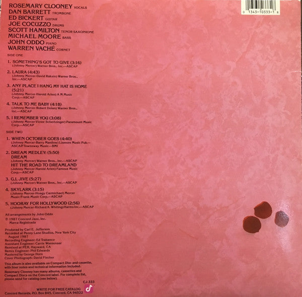 Rosemary Clooney Sings The Lyrics Of Johnny Mercer