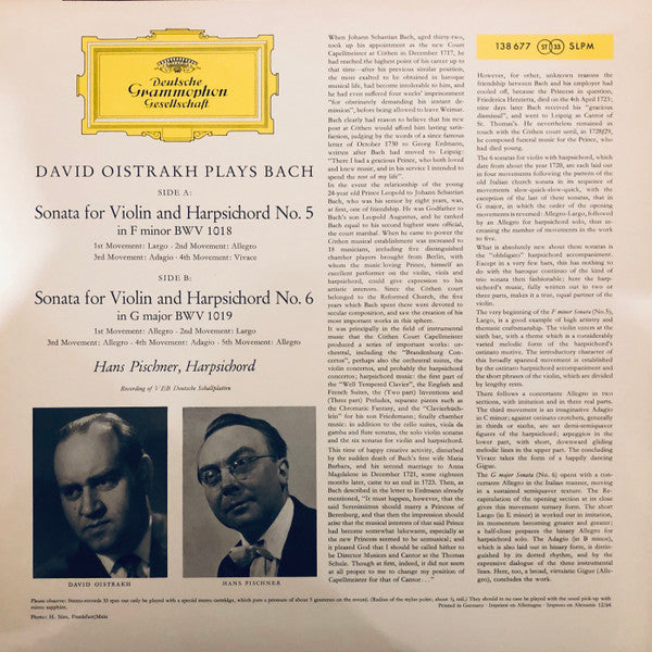 David Oistrakh Plays Bach Sonatas