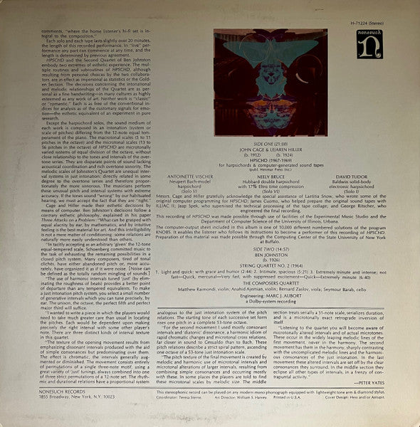 HPSCHD / String Quartet No. 2