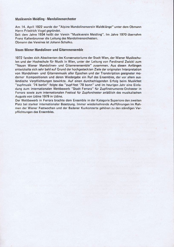 Wir Spielen Für Sie / VAMÖ