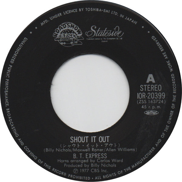 Shout It Out / Ride On B.T.