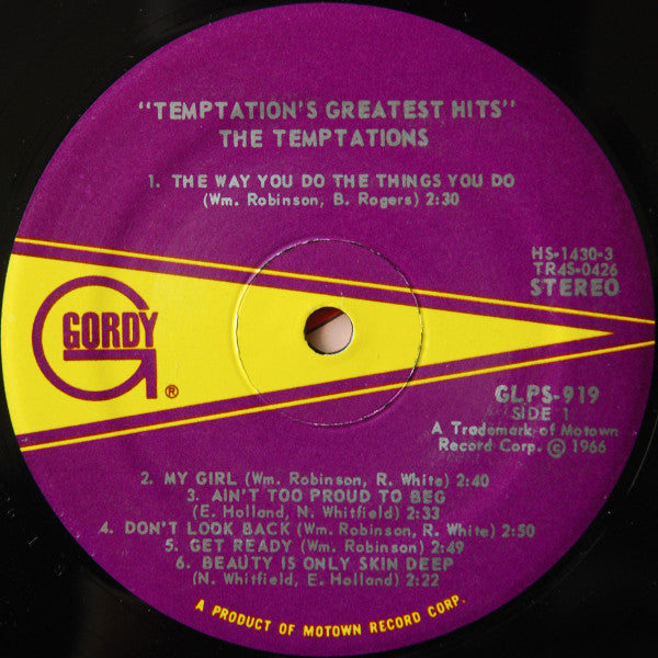 The Temptations Greatest Hits