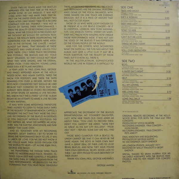 The Beatles At The Hollywood Bowl