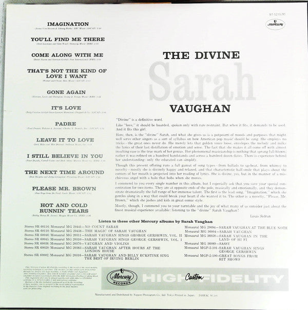 The Divine Sarah Vaughan
