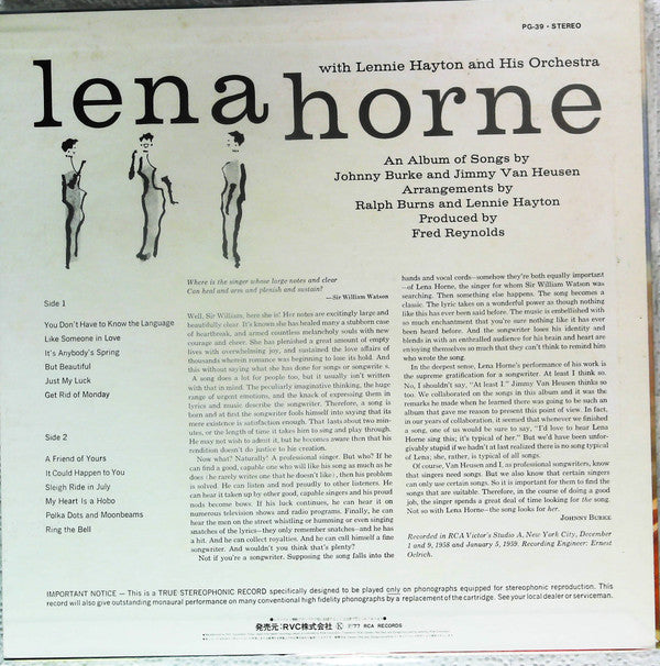 Songs By Burke And Van Heusen