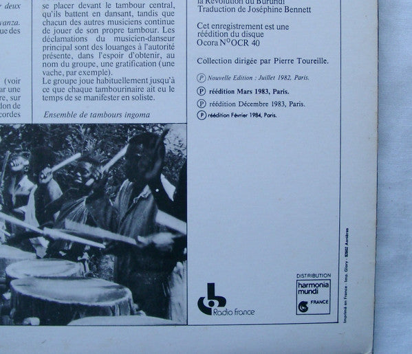 Burundi - Musiques Traditionnelles