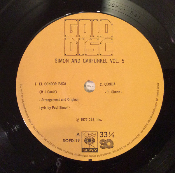 Release: コンドルは飛んで行く = El Condor Pasa-Vinyl-Japan-1973-SOPD 19, SOPD-19-14673330