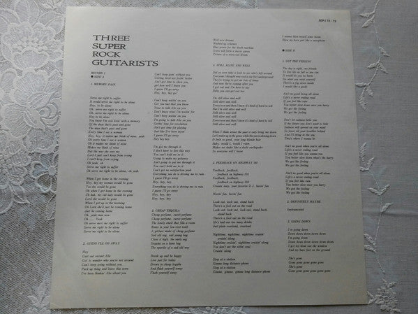 Three Super Rock Guitarists