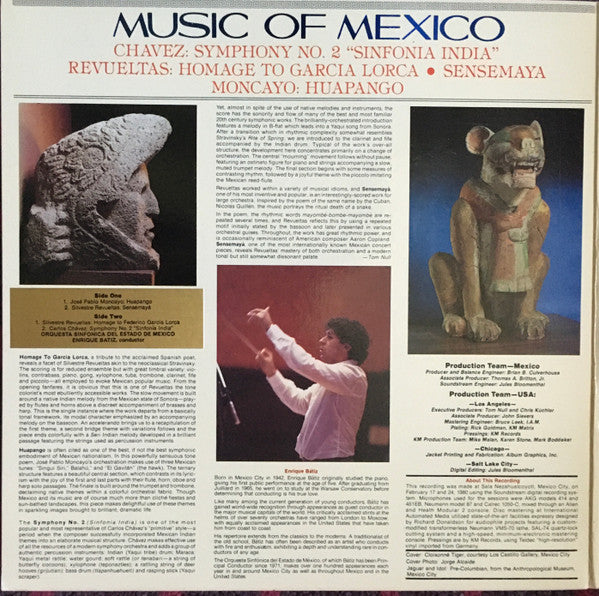 Symphony No. 2 / Huapango / Sensemaya / Homage To Garcia Lorca