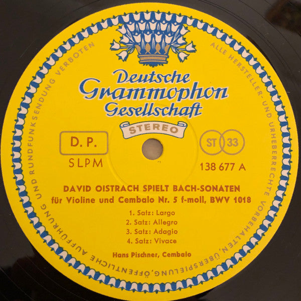 David Oistrakh Plays Bach Sonatas