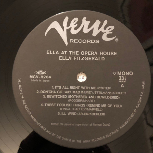 Ella Fitzgerald At The Opera House