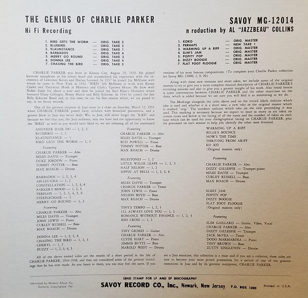 The Genius of Charlie Parker