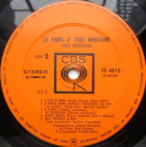 Le Paris De... Montand