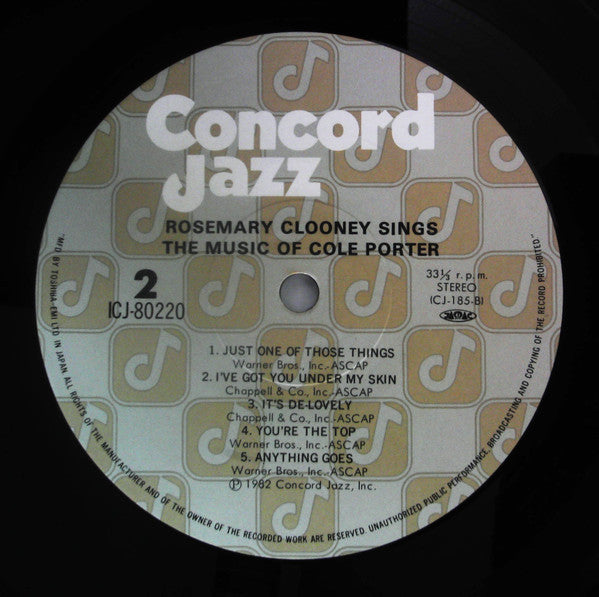 Rosemary Clooney Sings The Music Of Cole Porter