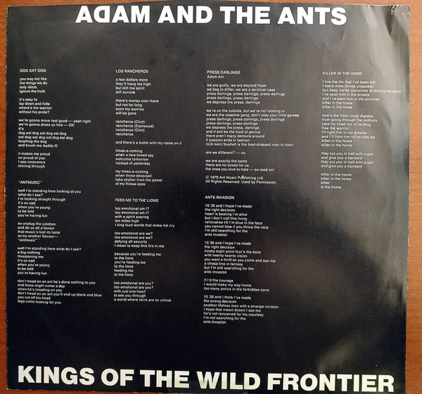 Release: Kings Of The Wild Frontier-Vinyl-US-1981-NJE 37033-13417220