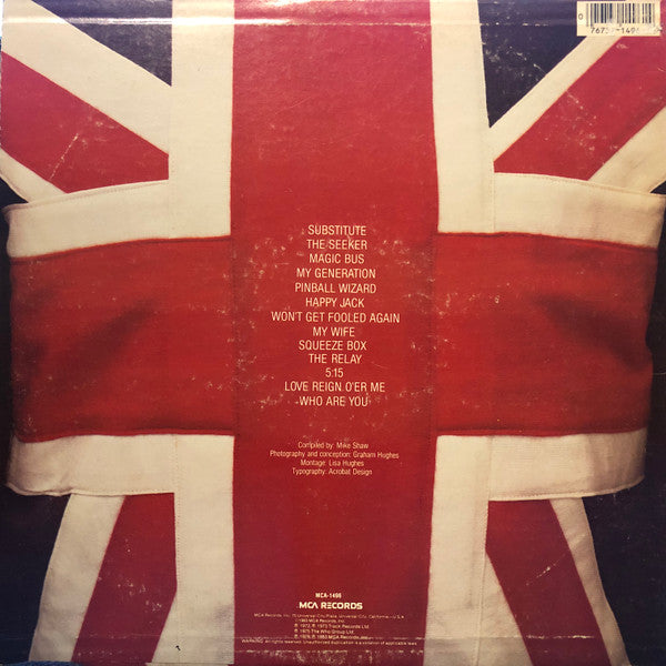 Release: Who's Greatest Hits-Vinyl-US-1987-MCA-1496-23547212