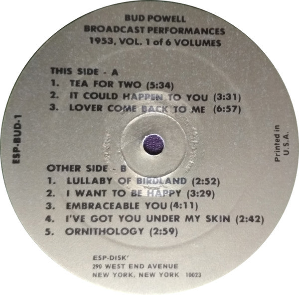 Broadcast Performances 1953, Vol. 1 Of 6 Volumes