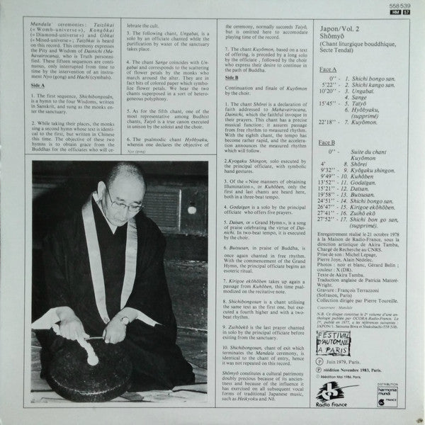 Japon 2 / Shômyô (Chant Liturgique Bouddhique, Secte Tendaï)